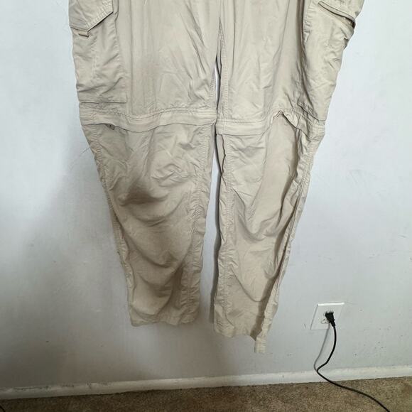 Columbia Omni-Shade Convertible Hiking Pants 42x34 Beige Zip Off Cargo Outdoor - Picture 3 of 12